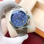 Copy Vacheron Constantin Overseas Stainless Steel Blue Chronograph Dial